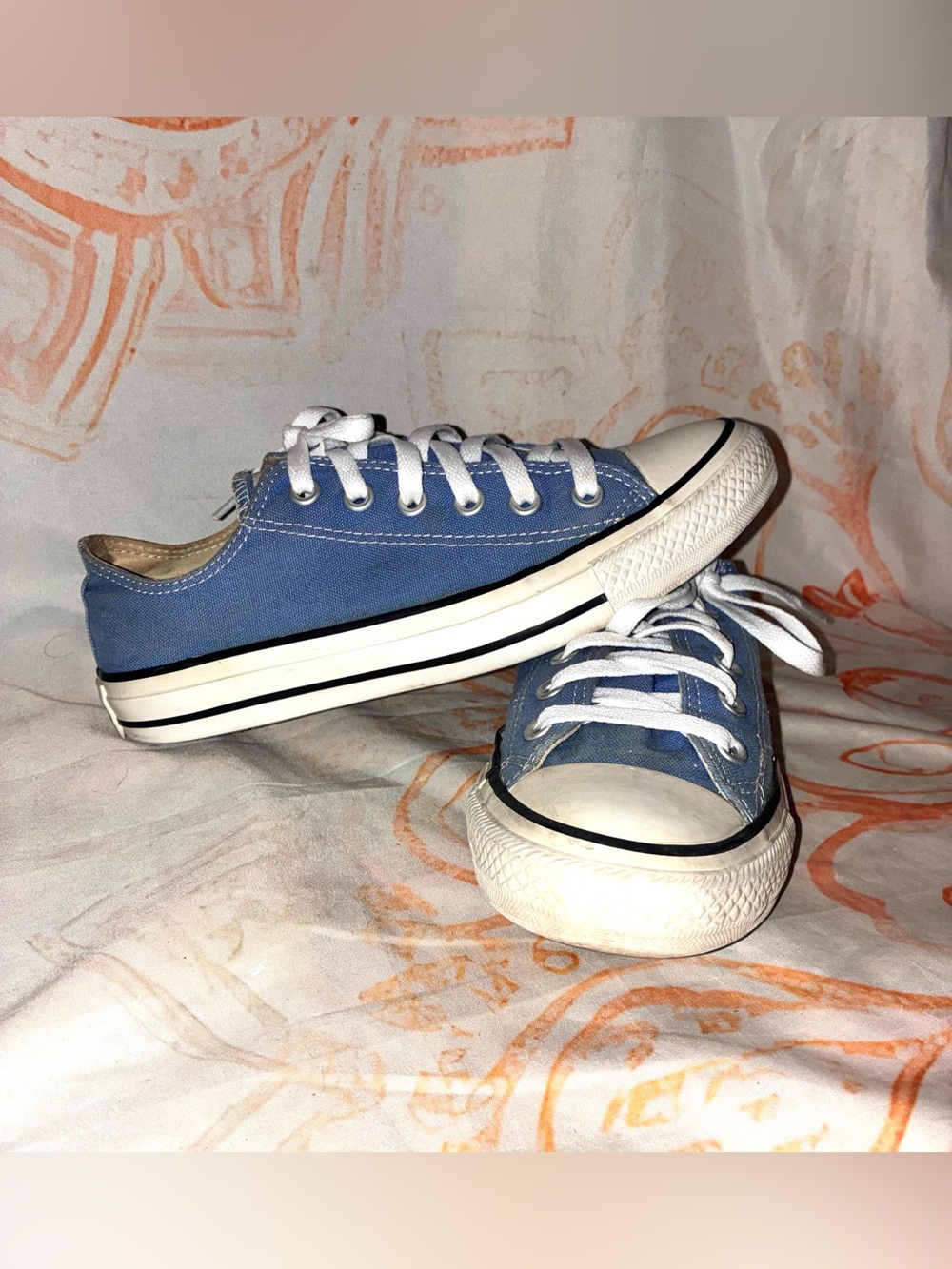 Converse Women’s Low-Top Canvas Sneakers in Periwinkle Blue